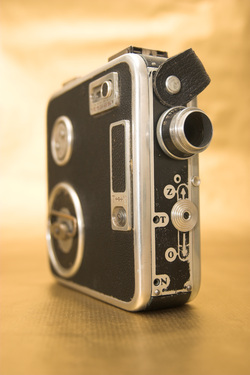 An old 16mm film camera.