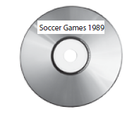 DVD labeled as containing a home video of a family soccer game in 1986.
