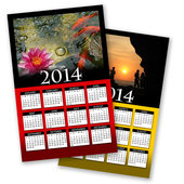 Photo calendar custom design and printing services.