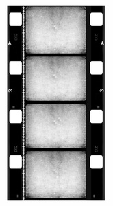 16mm film sample, four frames.